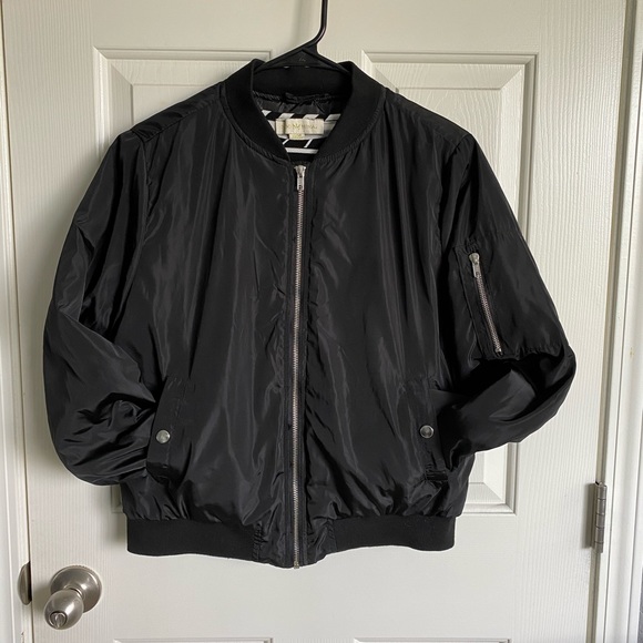 Black Bomber Jacket - Picture 2 of 3
